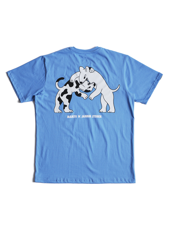MANTO t-shirt DOGS błękitny