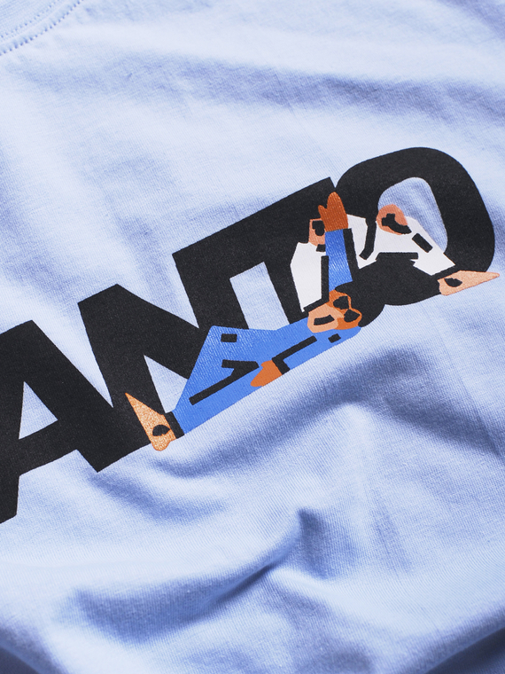 MANTO t-shirt MURAL błękitny
